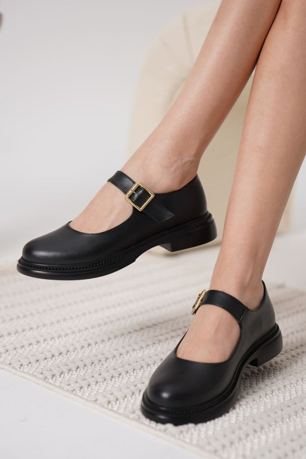 Scarpax Briana Siyah Gunluk Mary Jane Ayakkabı