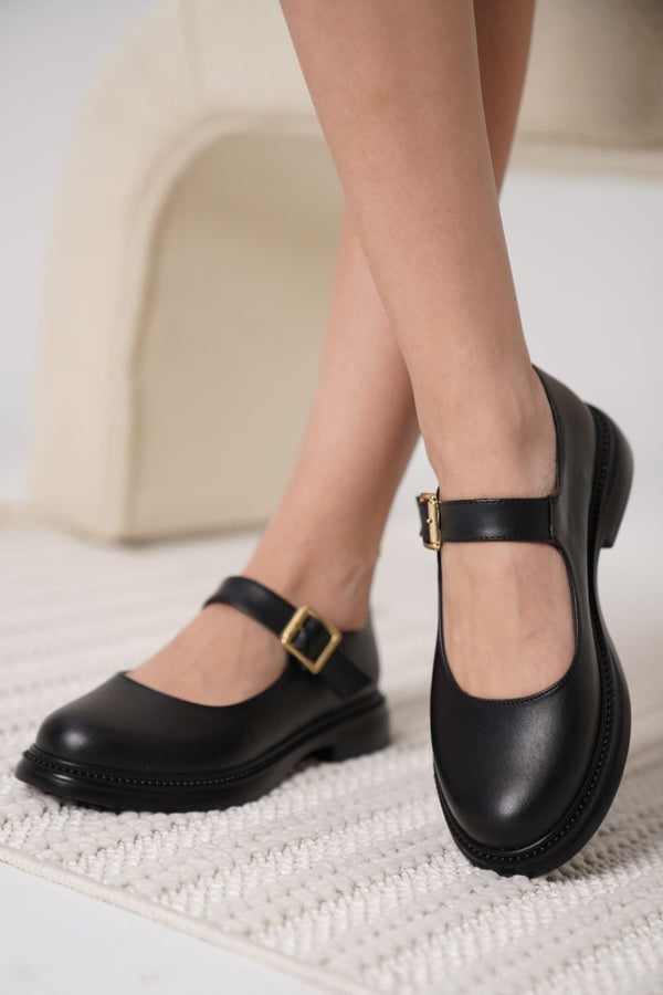 Scarpax Briana Siyah Gunluk Mary Jane Ayakkabı