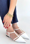 Scarpax Canca Beyaz Rugan Babet Ayakkabı