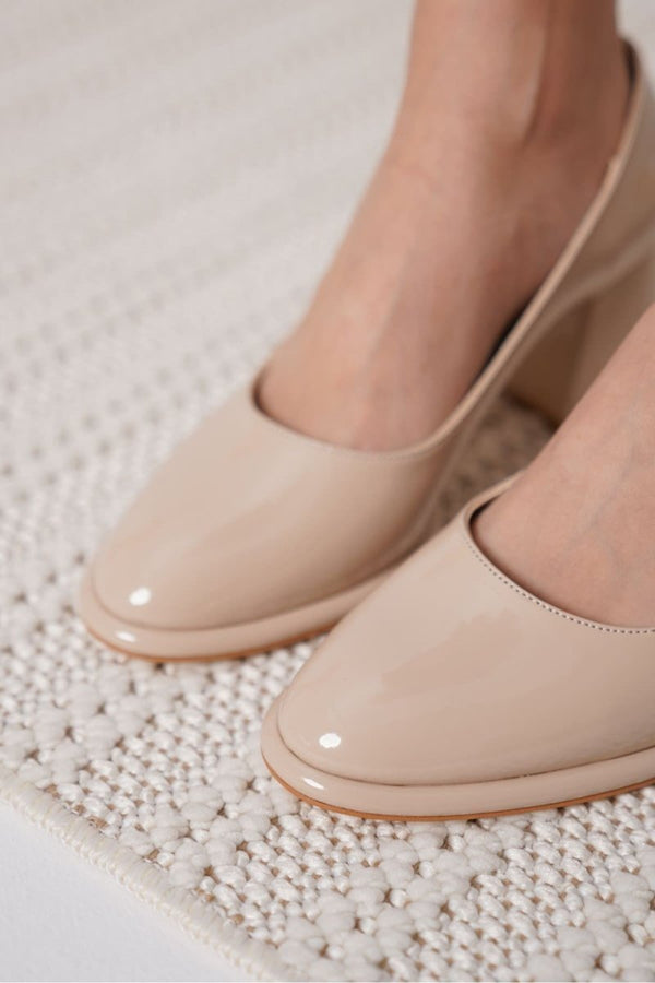 Scarpax Candie Nude Rugan Kadın Stiletto