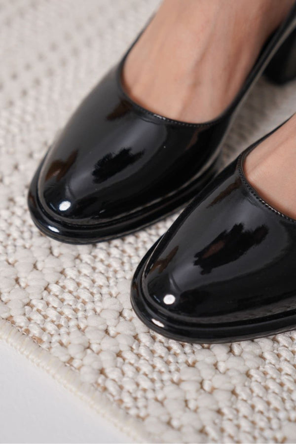 Scarpax Candie Siyah Rugan Kadın Stiletto