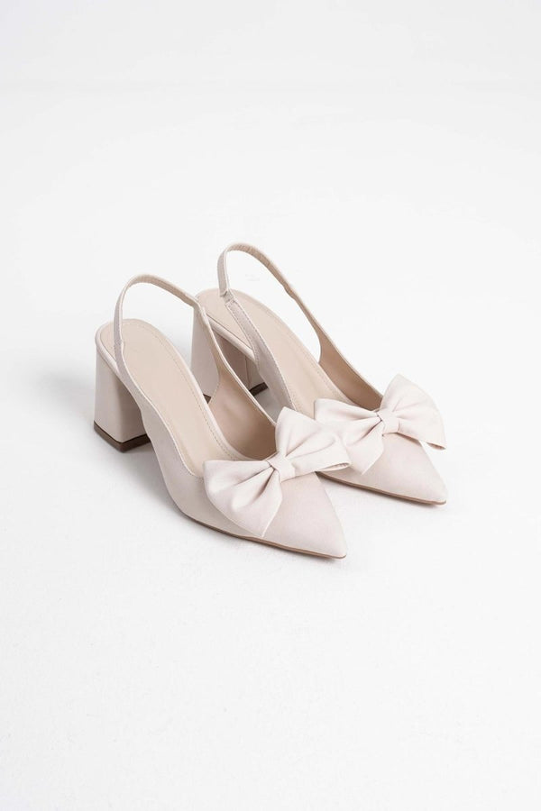 Scarpax Candy Bej Kadın Topuklu Ayakkabı