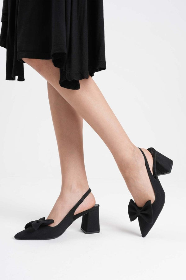 Scarpax Candy Siyah Kadın Topuklu Ayakkabı