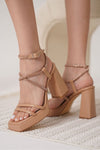 Scarpax Carmen Kadın Nude Topuklu Sandalet