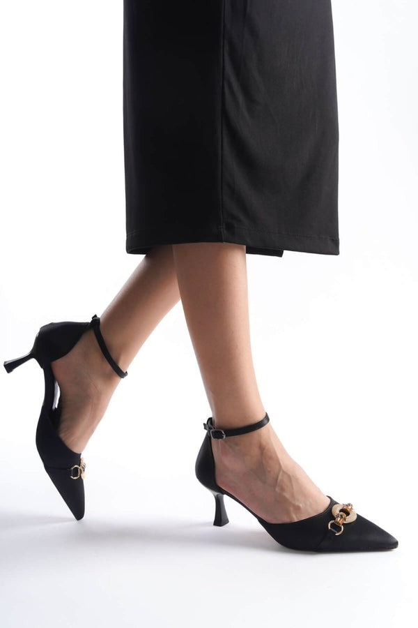 Scarpax Celia Kadın Siyah Topuklu Ayakkabı