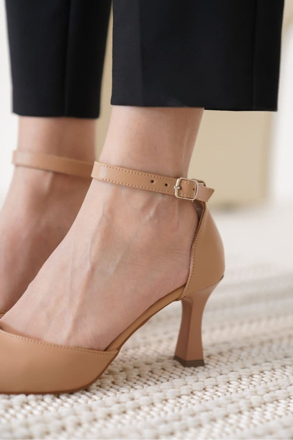 Scarpax Clara Kadın Nude Topuklu Ayakkabı