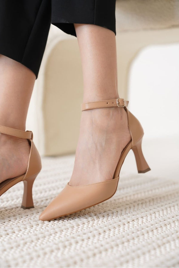 Scarpax Clara Kadın Nude Topuklu Ayakkabı