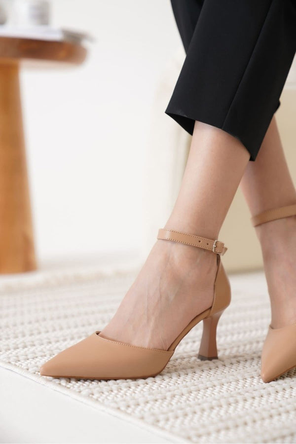 Scarpax Clara Kadın Nude Topuklu Ayakkabı