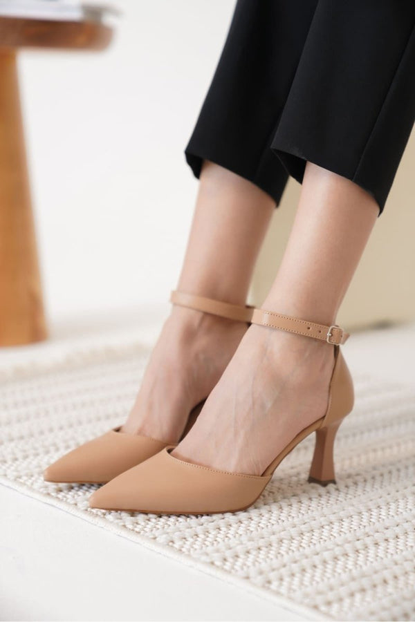 Scarpax Clara Kadın Nude Topuklu Ayakkabı