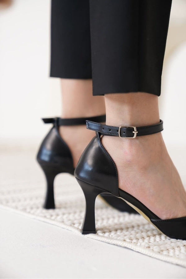 Scarpax Clara Kadın Siyah Topuklu Ayakkabı