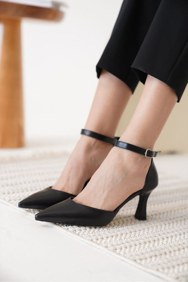 Scarpax Clara Kadın Siyah Topuklu Ayakkabı