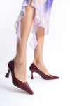 Scarpax Cordelia Kadın Bordo Rugan Stiletto