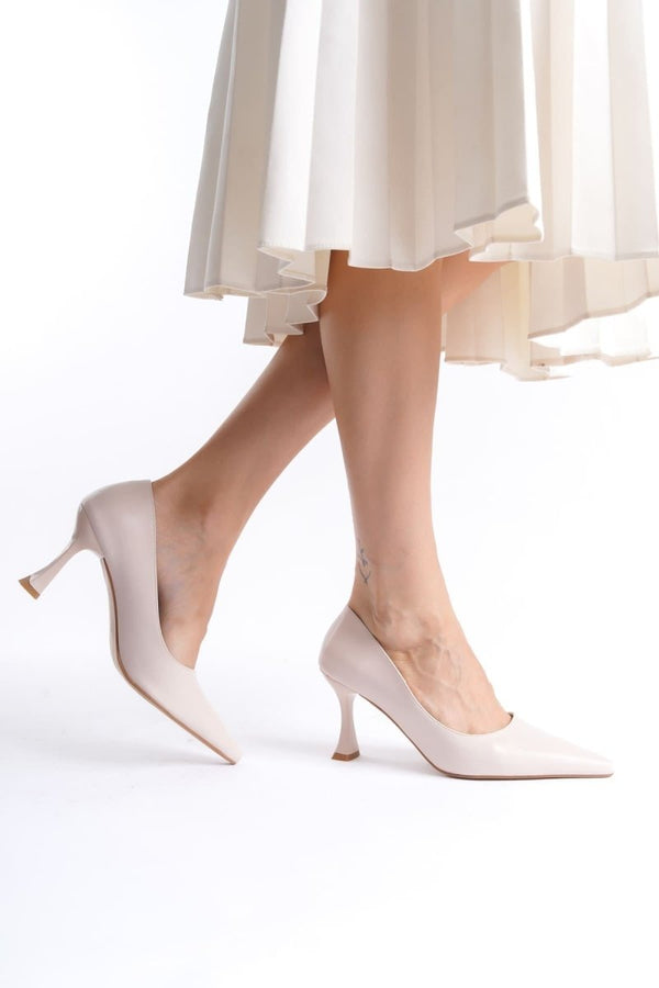 Scarpax Cordelia Kadın Mat Bej Stiletto