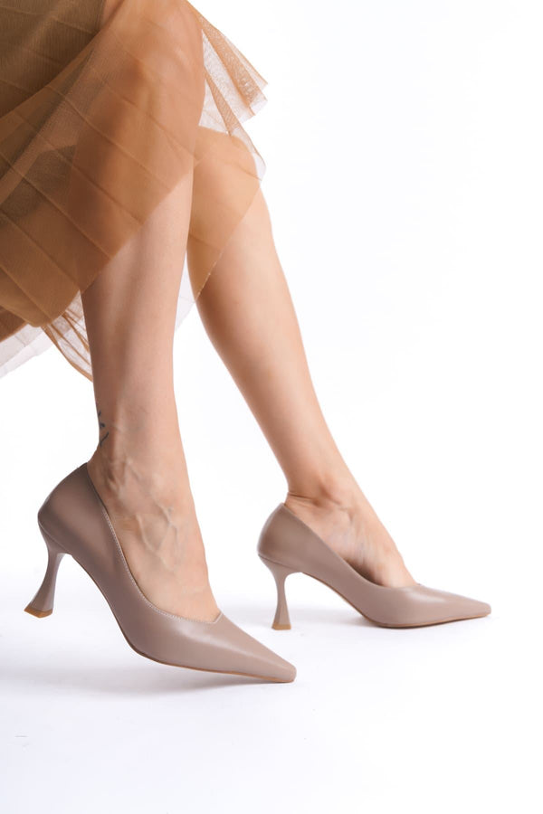 Scarpax Cordelia Kadın Mat Vizon Stiletto - SCARPAX