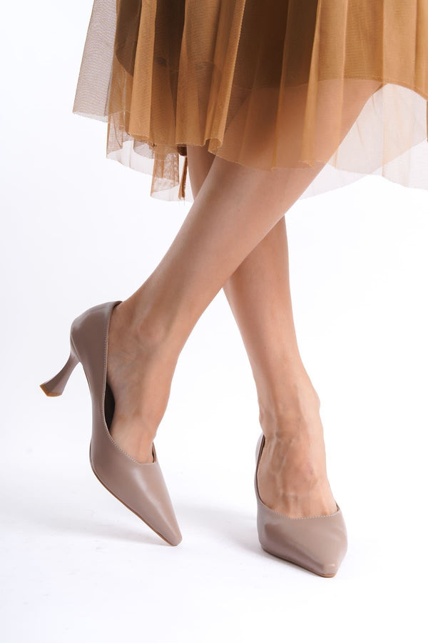 Scarpax Cordelia Kadın Mat Vizon Stiletto - SCARPAX