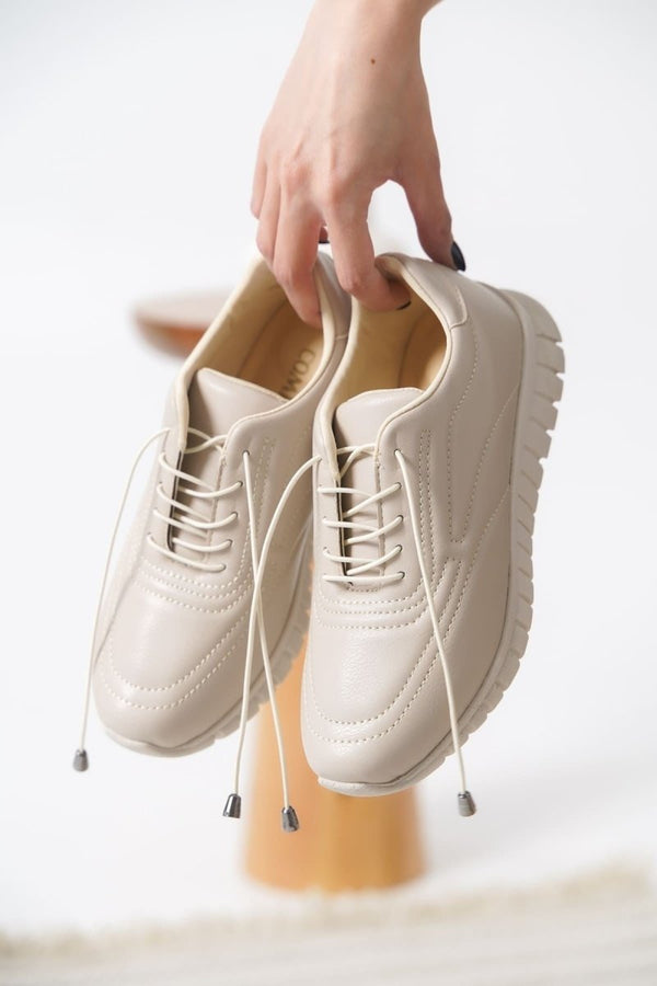 Scarpax Daphne Kadın Bej Spor Ayakkabı