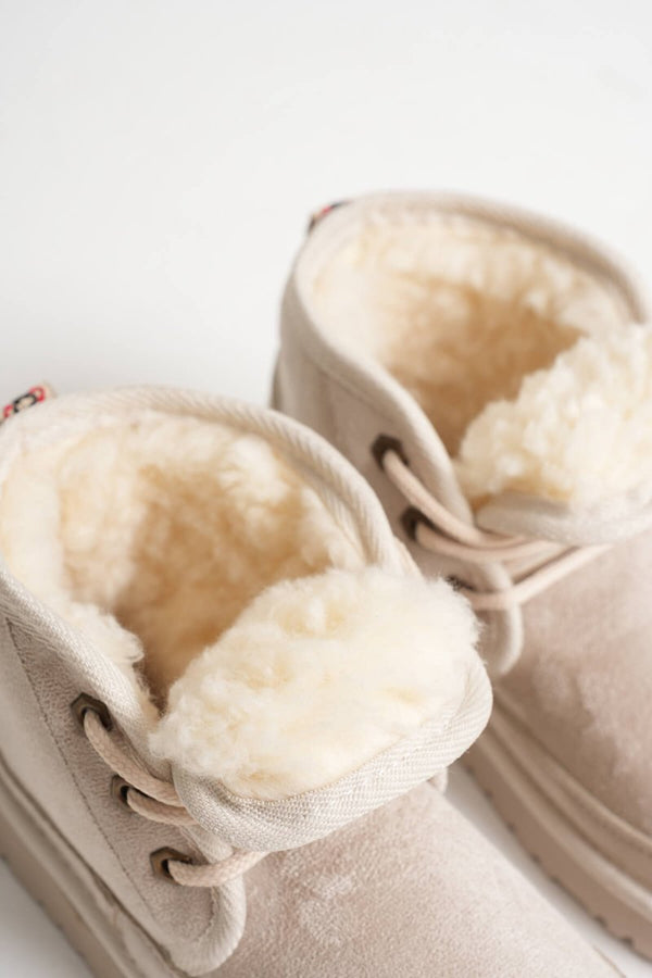 Scarpax Daria Kadın Kışlık Bej İçi Kürklü Bot