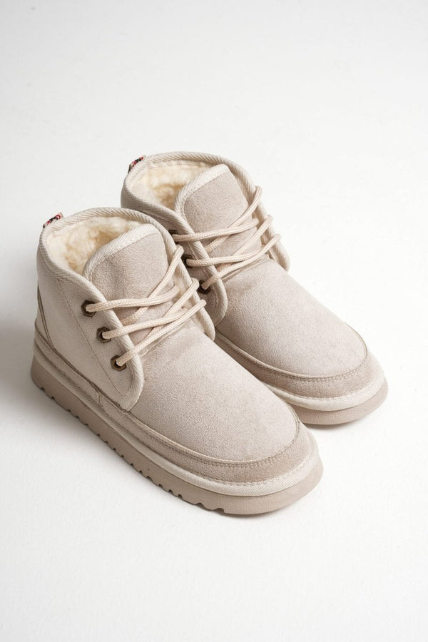 Scarpax Daria Kadın Kışlık Bej İçi Kürklü Bot