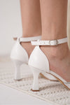 Scarpax Darla Taşlı Kadın Beyaz Topuklu Ayakkabı