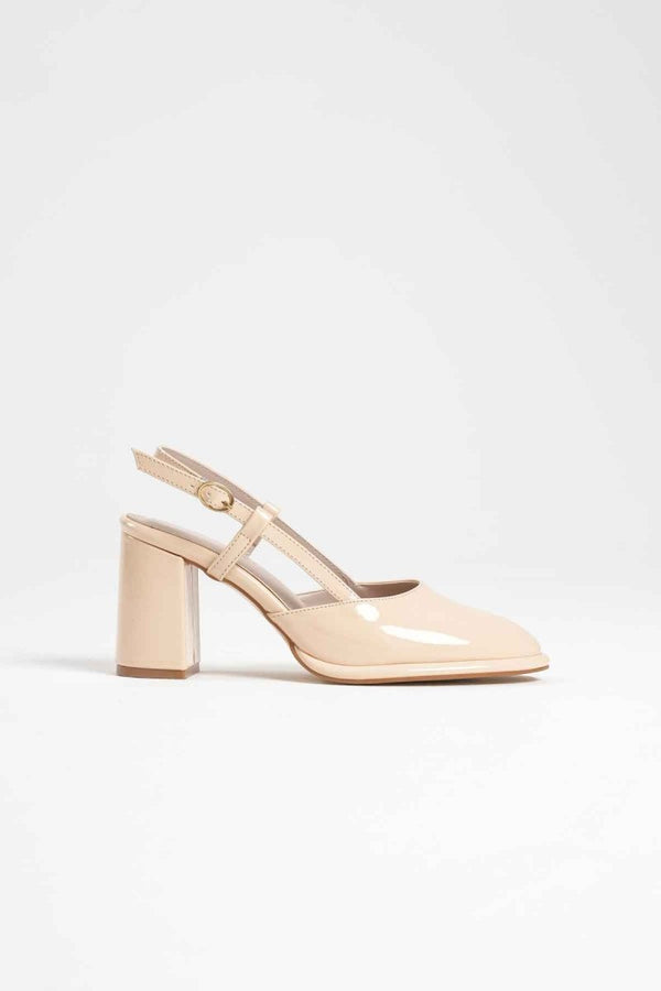 Scarpax Denma Açık Sarı Rugan Kadın Topuklu Ayakkabı