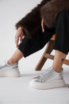 Scarpax Dina Gümüş Kadın Sneaker