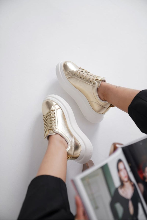 Scarpax Dina Kadın Altın Sneaker