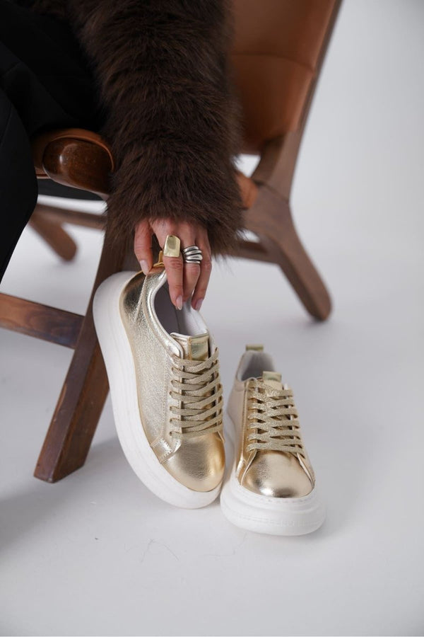 Scarpax Dina Kadın Altın Sneaker