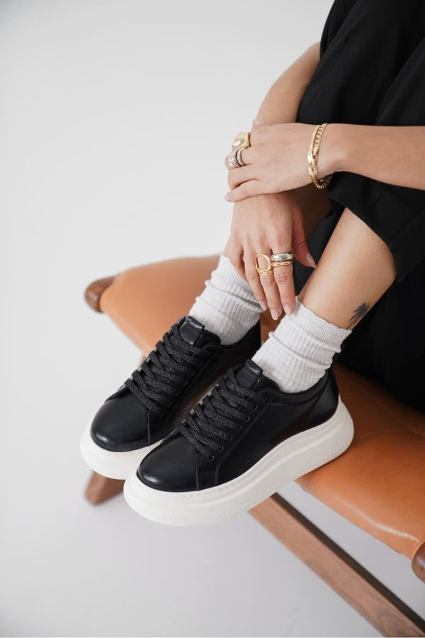 Scarpax Dina Kadın Siyah Sneaker