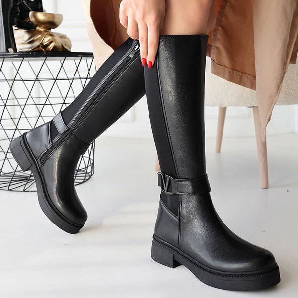 Scarpax Diona Siyah Cilt Çizme