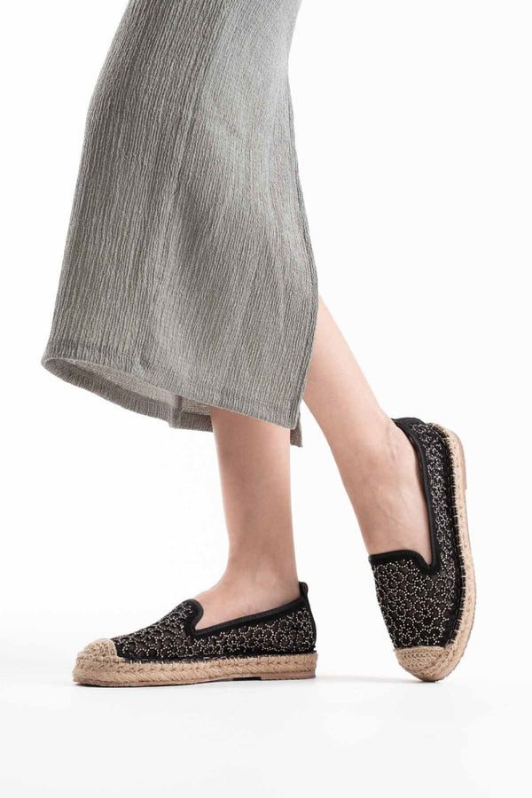Scarpax Dune Kadın Siyah Espadril Ayakkabı