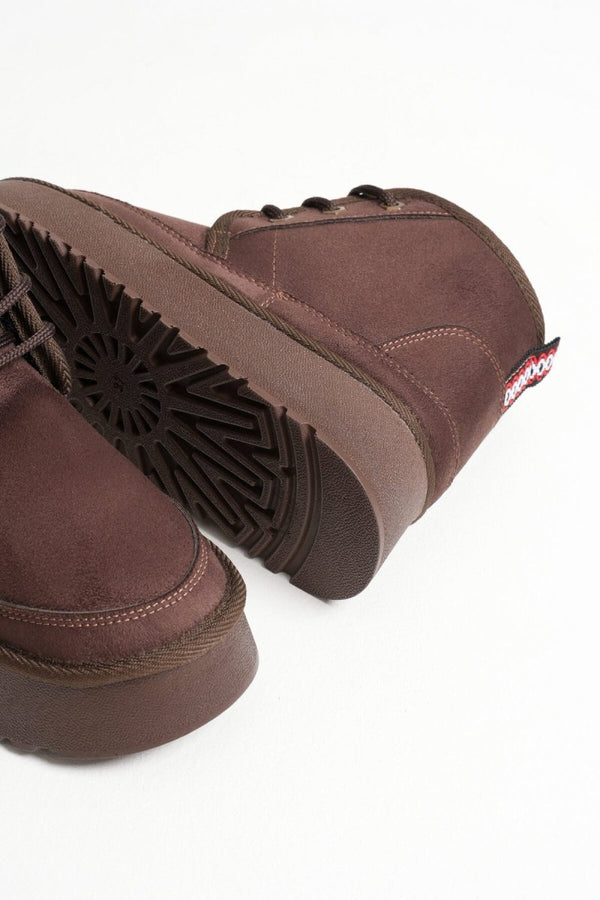 Scarpax Elena Kadın Acı Kahve Kışlık İçi Kürklü Kalın Taban Bot