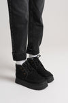 Scarpax Elena Kadın Siyah Kışlık İçi Kürklü Kalın Taban Bot