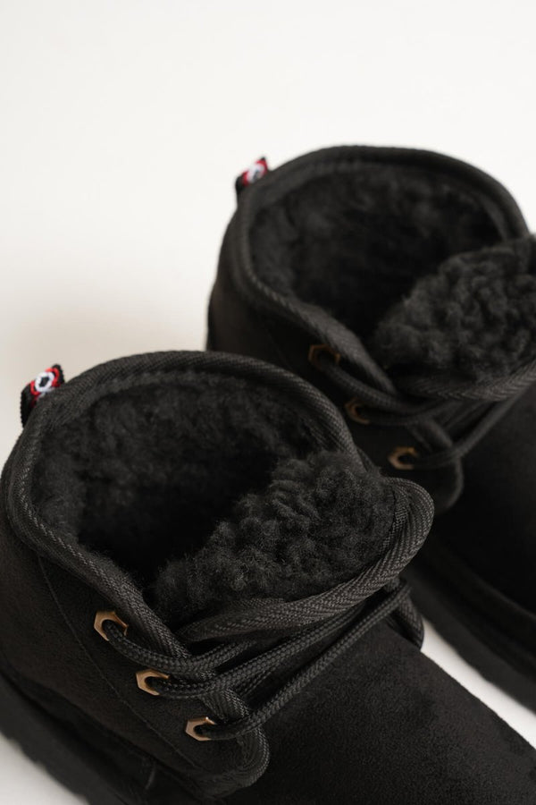 Scarpax Elena Kadın Siyah Kışlık İçi Kürklü Kalın Taban Bot