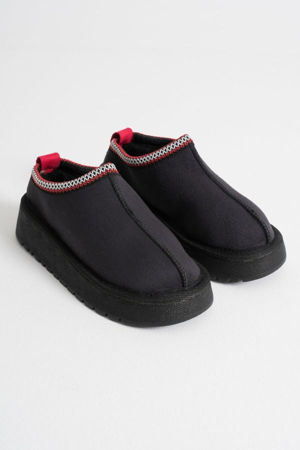 Scarpax Elsa Kadın Siyah Kışlık Kürklü Terlik