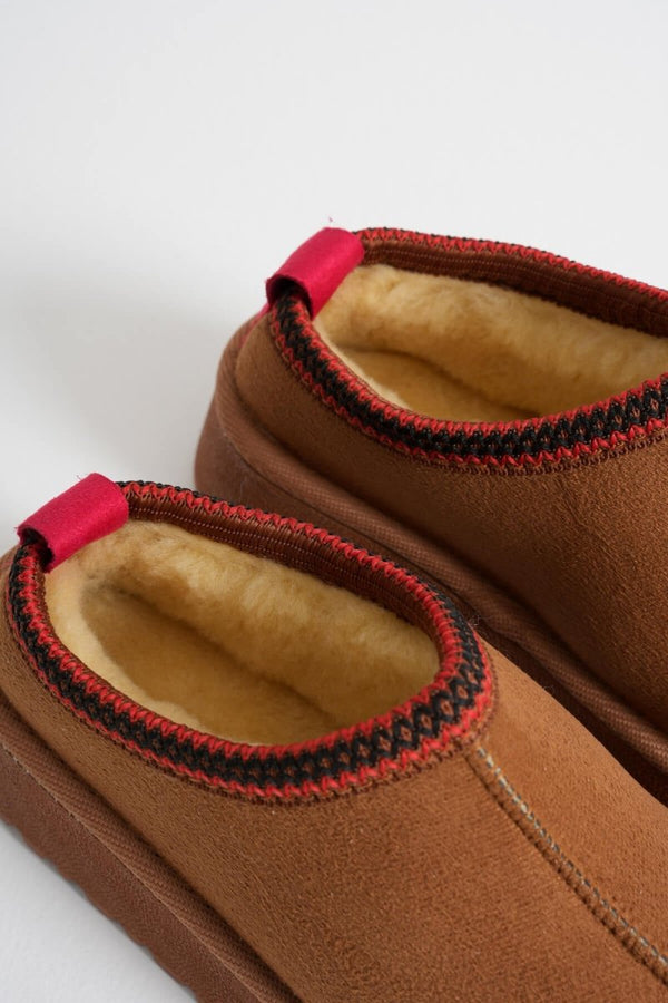 Scarpax Elsa Kadın Taba Kışlık Kürklü Terlik