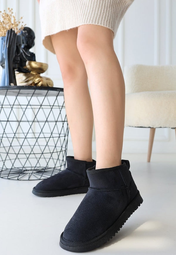 Scarpax Elsa Siyah Süet Bot