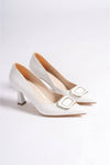 Scarpax Emery Kadın Beyaz Topuklu Ayakkabı