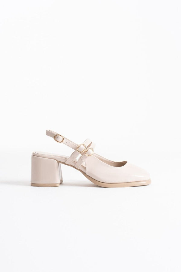 Scarpax Faye Bej Rugan Kadın Topuklu Ayakkabı