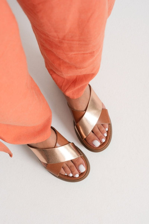 Scarpax Fayn Gunluk Taba Hakiki Deri Terlik