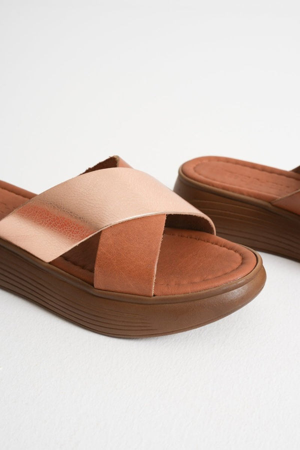 Scarpax Fayn Gunluk Taba Hakiki Deri Terlik