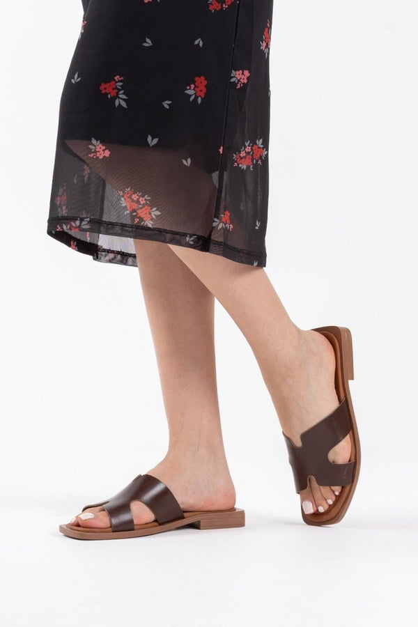 Scarpax Fergei Acı Kahve Hakiki Deri Terlik