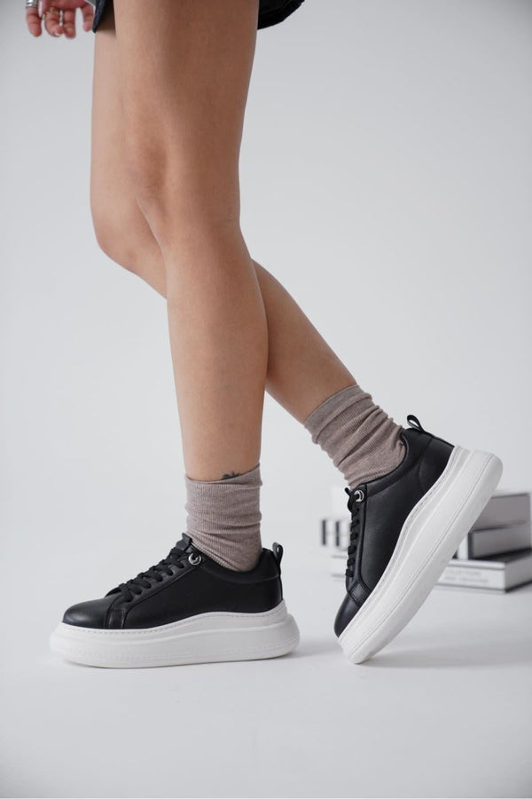 Scarpax Freya Siyah Kadın Spor Ayakkabı