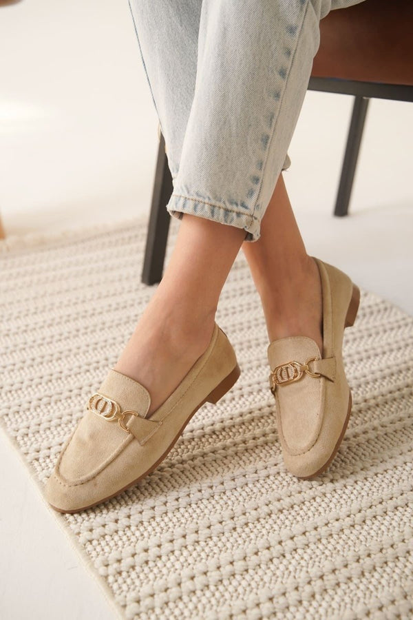 Scarpax Hera Kadın Süet Bej Günlük Ayakkabı