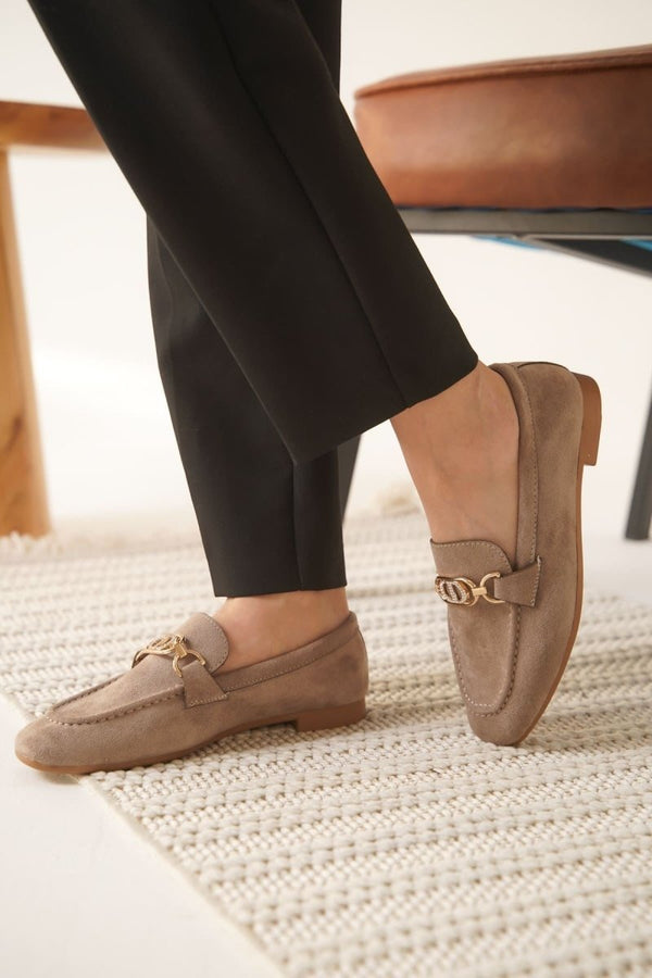 Scarpax Hera Kadın Süet Vizon Günlük Ayakkabı