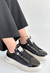 Scarpax Hley Siyah Rugan Paraşüt Detaylı Bağcıklı Spor Ayakkabı