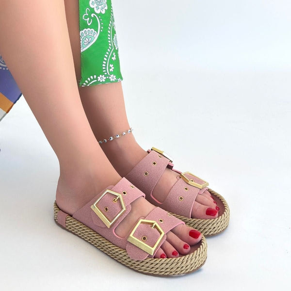 Scarpax İces Pudra Nubuk Terlik