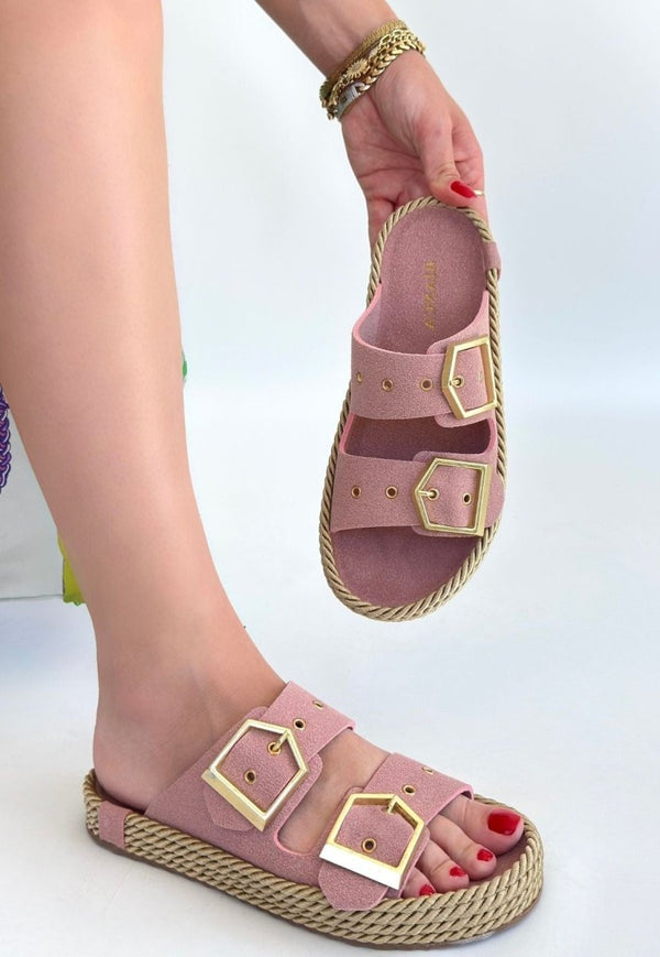 Scarpax İces Pudra Nubuk Terlik