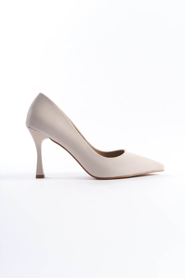 Scarpax Jessica Kadın Bej Saten Stiletto - SCARPAX