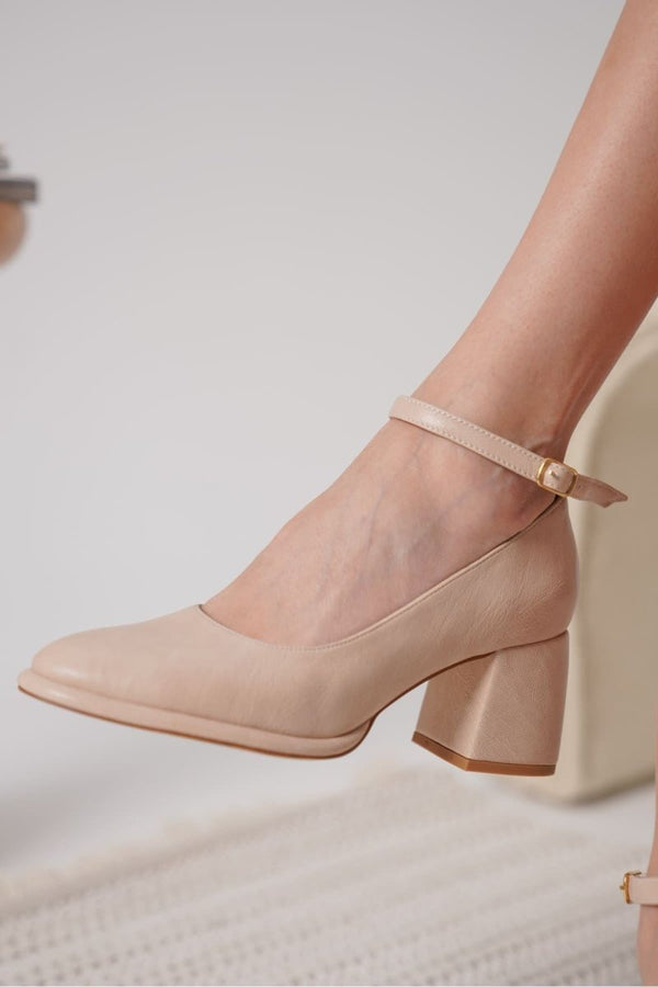 Scarpax Josephine Kadın Mat Nude Topuklu Ayakkabı