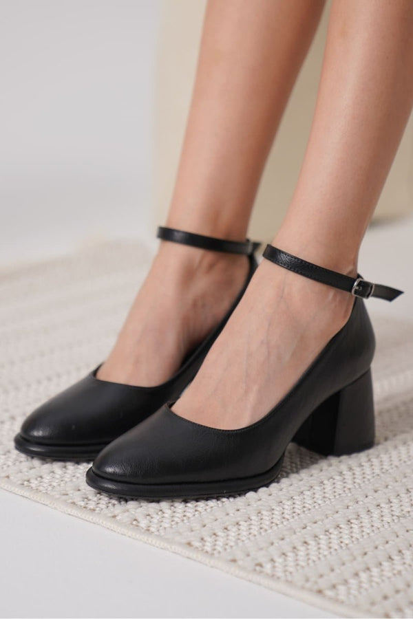 Scarpax Josephine Kadın Mat Siyah Topuklu Ayakkabı